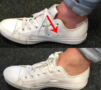 鞋子侧面的小洞是用来收紧鞋子的