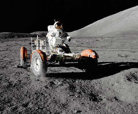 阿姆斯特朗在月球上留下的第一个脚印