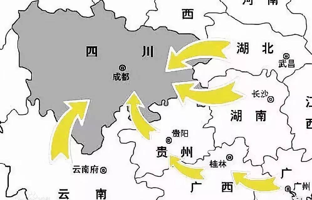 四川人历史上大部分都是外省人 源自湖广填四川