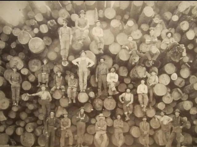 1900年代，伐木工人的照片