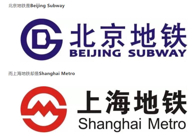 为什么有的地铁叫Subway 有的叫Metro